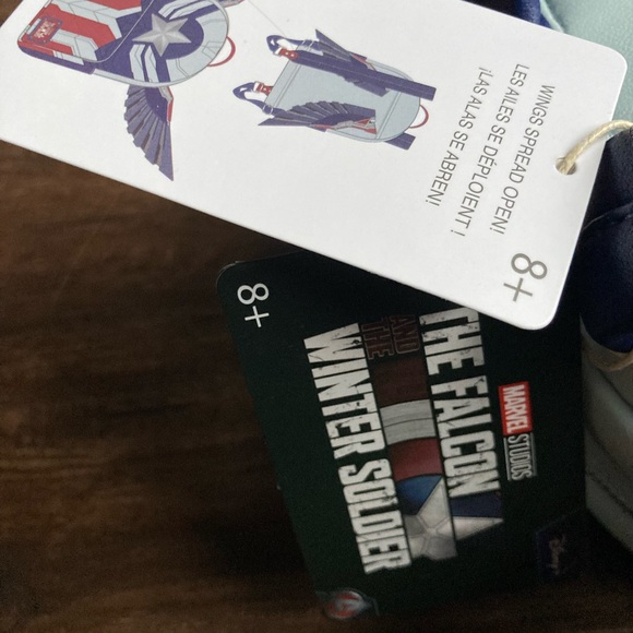 NWT Loungefly Disney Falcon Captain America Cosplay Mini Backpack - Picture 3 of 5